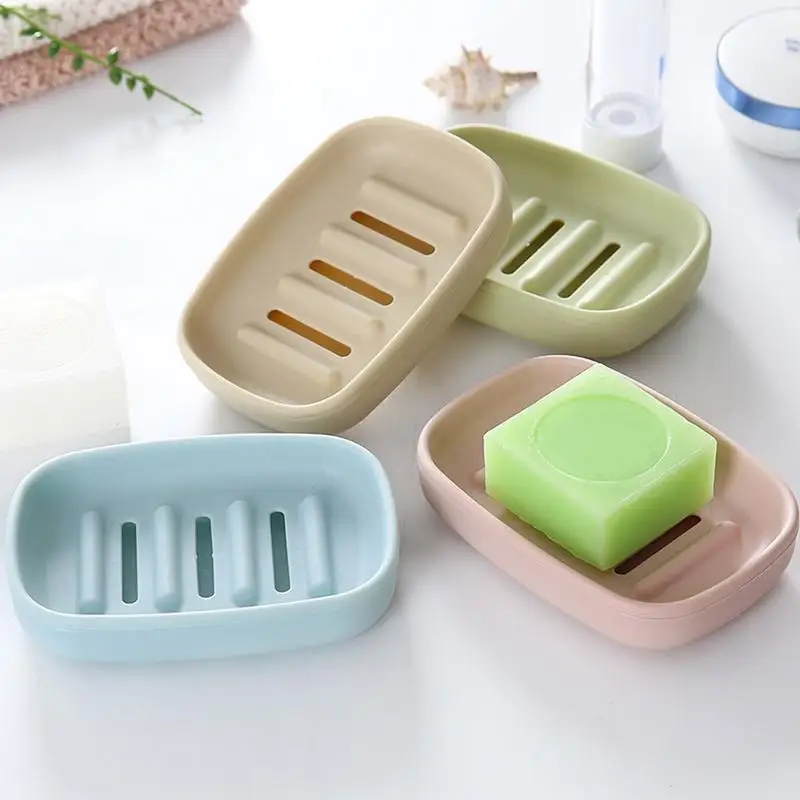4 шт. инновационное мыло в мини-формате коробка с крышкой сливная присоска ванная комната двухслойная пластиковая мыльница Органайзер - Цвет: SHOW