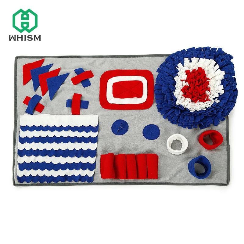 

WHISM Polyester Dog Sniffing Mat Washable Feeding Pad Cats Playing Mats Pet Relieve Stress Activity Training Blanket Dogs Toys