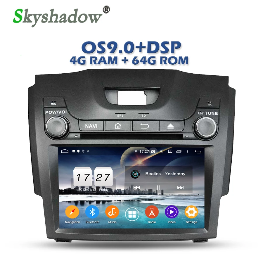 Clearance Car DVD Player DSP Android 9.0 4G + 64G Wifi Bluetooth 4.2 RADIO GPS map For Chevrolet Trailblazer Colorado S10 Isuzu d-max MU-X 3