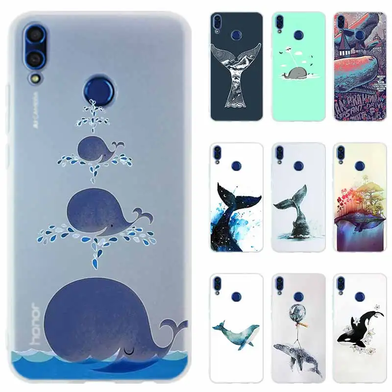 Watercolor whales Honor 20i 10i Phone Case Silicone Cover for Huawei 10 9 lite 8a 8X x10 9a 7A Pro 30 30s | Мобильные телефоны и