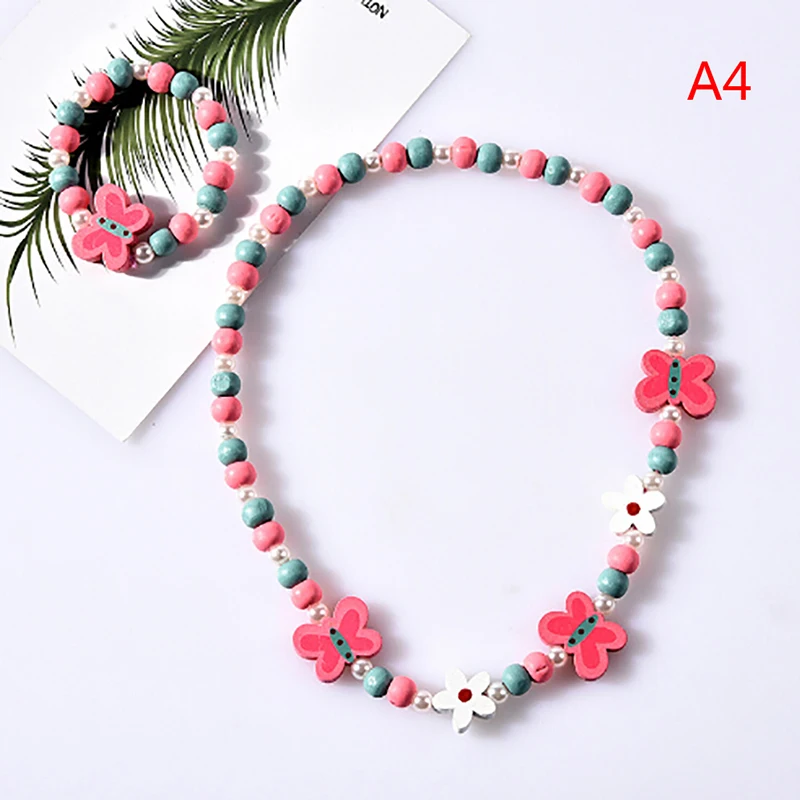Cute Cartoon Wood Jewelry Beads Necklace Little Girl Baby Kids Princess Animals Necklace For Party Dress Up Birthday Gifts - Image 5