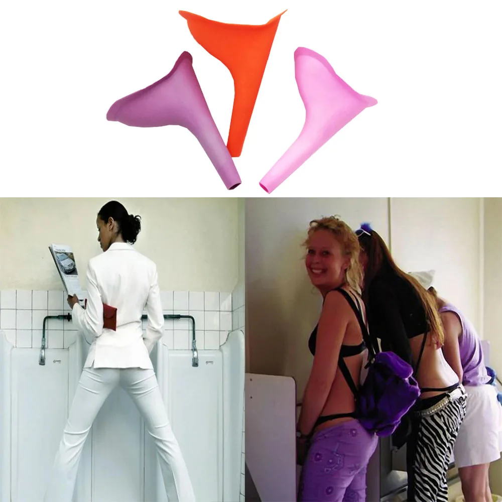 2Pcs Universal Women Urinal Outdoor Toilet Travel Camping Car Portable Female Urinal Soft Silicone Urination Device Stand Up Pee
