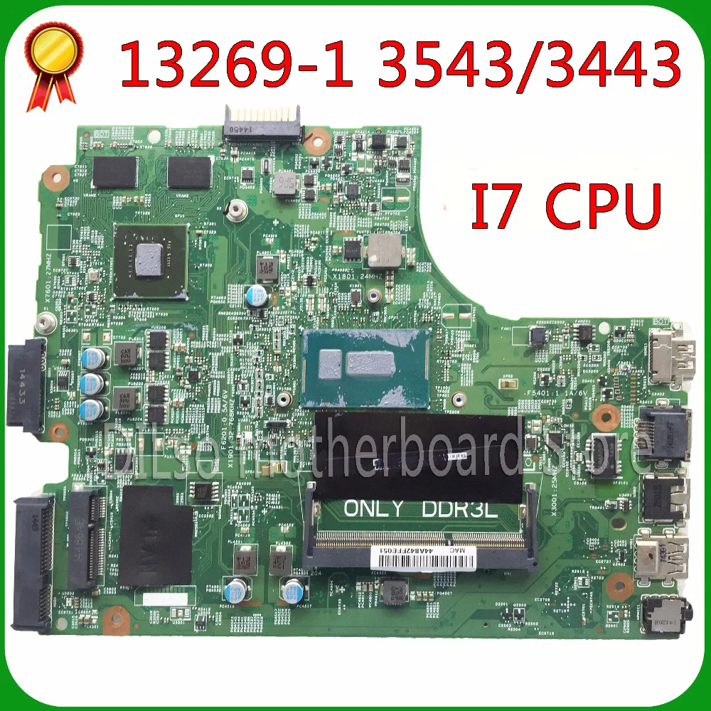 Материнская плата KEFU 13269-1 для DELL 3543 3443 материнская PWB FX3MC REV A00 процессор I7 GT820M