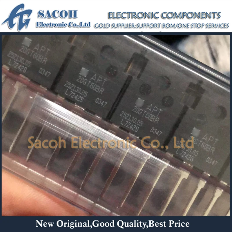 

New Original 10Pcs APT20GT60BRG APT20GT60BR 20GT60BR APT20GT60BRDQ1G TO-247 20A 600V Power IGBT Transistor