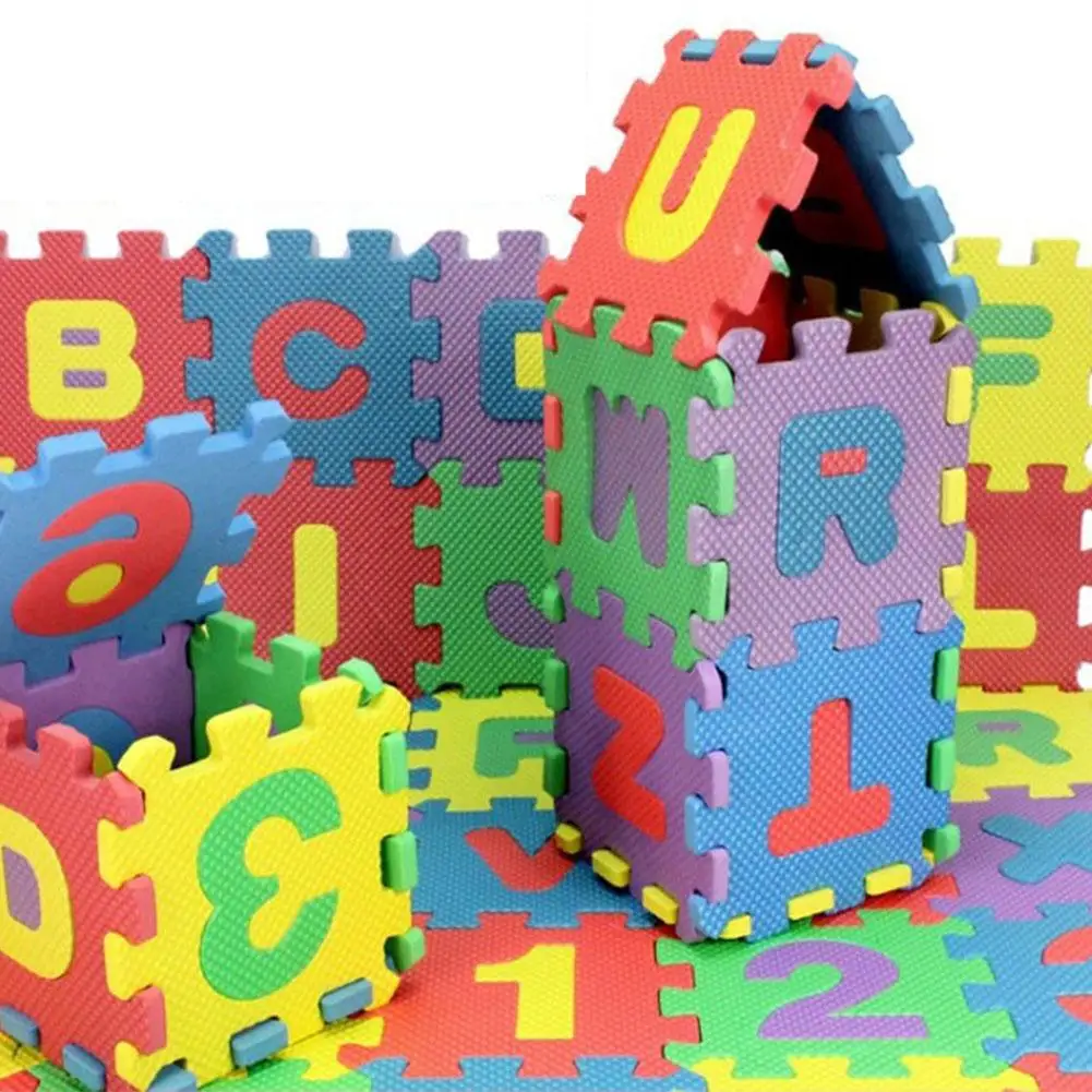 

36 PCS Per Set New EVA Children's Puzzle Mat Digital Letter Educational Foam Mat 15*15 Environmentally Friendly Climbing Pad