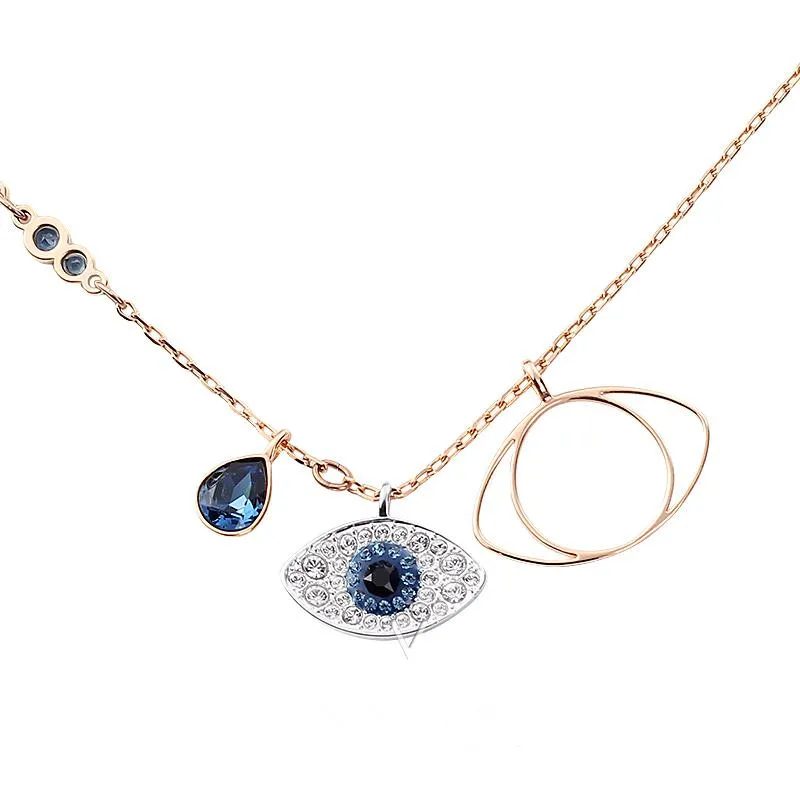 

Fashion Design Eye Of The Devil Necklace 925 Silver Turkey Blue Eyes Pendant Necklace Women Girl Gift Party Jewelry Dropshipping