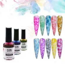 Лак для ногтей гель с рисунком цветения акварельные дымовые чернила эффект гель лак Полупостоянный быстро сухой Маникюр для ногтей, инвентарь 16 мл