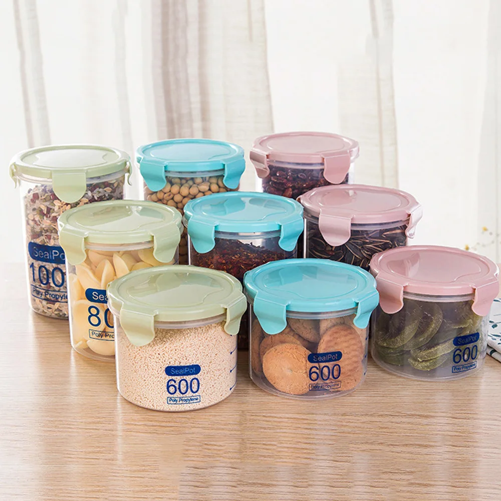 Kitchen accessories Super Large volum Artifact Plastic Sealed Cans Kitchen Storage Transparent Food Canister Keep Fresh Jar A35 (5)