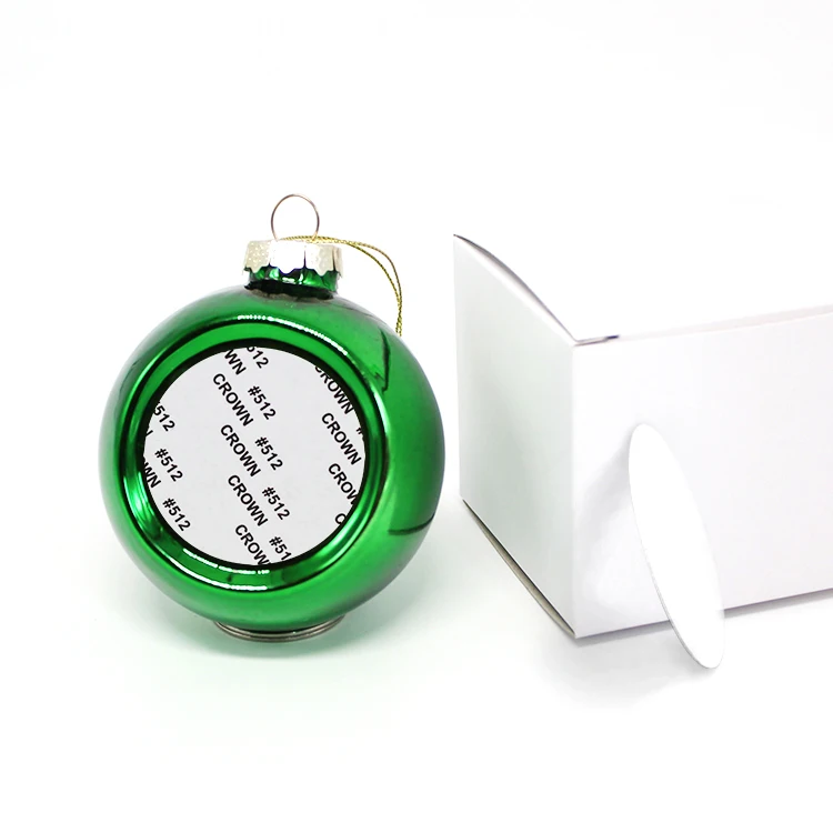 

20PCS in stock 8cm Blank Sublimation Christmas decoration plastic craft Plastic ball and Sublimation Aluminium Sheet Blank