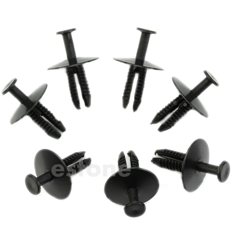 

Hot 20pcs 6mm Push Plastic Rivet Pin Clip- Bumpers Trim Panel Fascia for bmw
