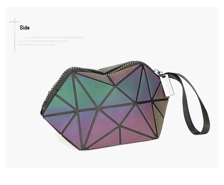 Maelove, новинка, женская сумка с геометрическим узором, мини кошелек, маленькая косметичка, модная светящаяся сумка