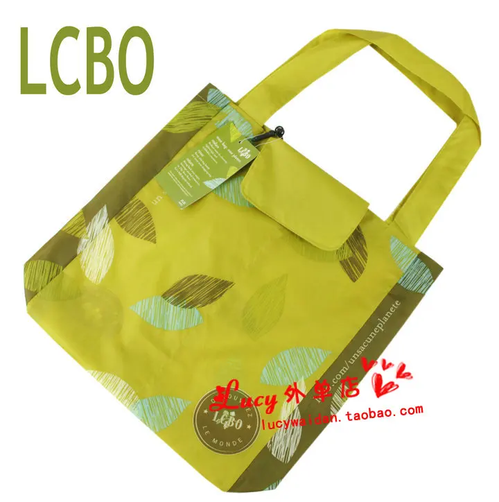 Lucy bag lcbo leaves partition belt wine bottle bag eco friendly bag
