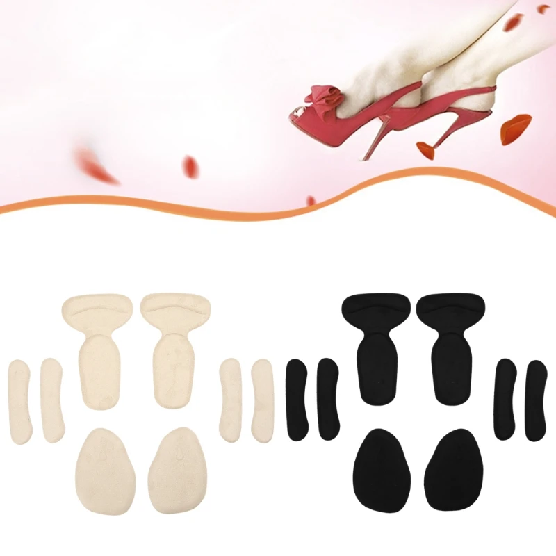 

EYKOSI 8Pcs High Heel Inserts Care Liner Insoles Front Palm Cushion Pads Shoes Stickers