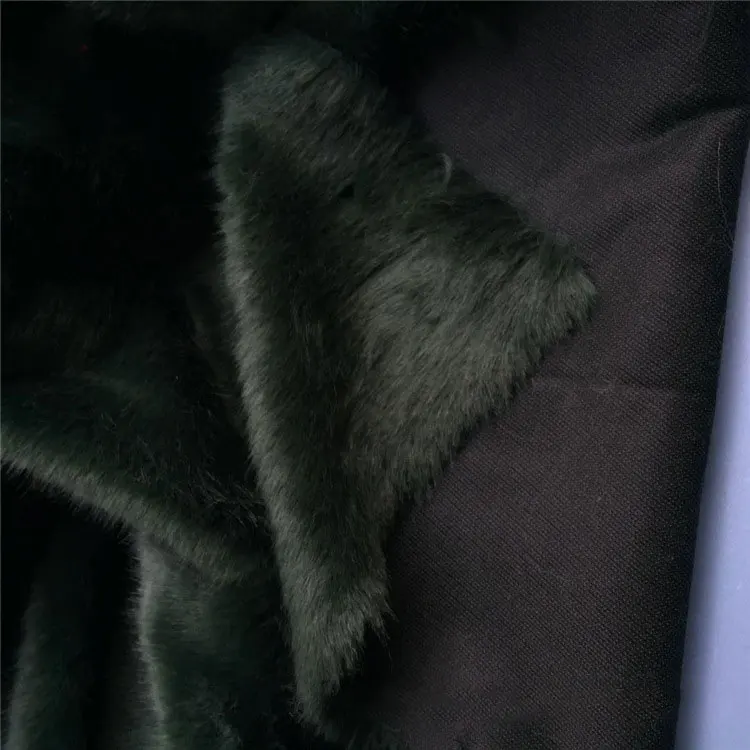 Бархатная плотная бархатная ткань темно-зеленого цвета, 20 мм, искусственный мех, осенняя и зимняя меховая ткань