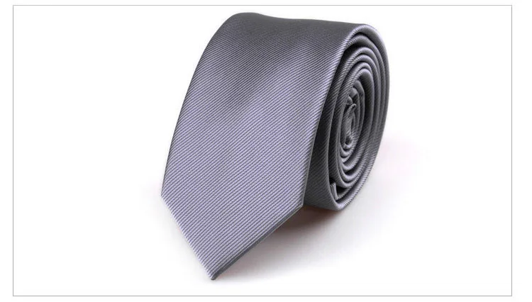 Полиэстер тонкий галстук для мужчин 6 см Для худой шеи галстуки синий черный сплошной горошек Полосатый Бизнес Узкая рубашка с галстуком аксессуары - Цвет: W08