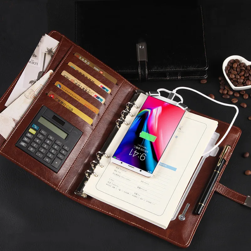 

Power bank Multifunctional U disk Mobile Power Notebook With Computer Charging Notebook Business Gift Customized Logo
