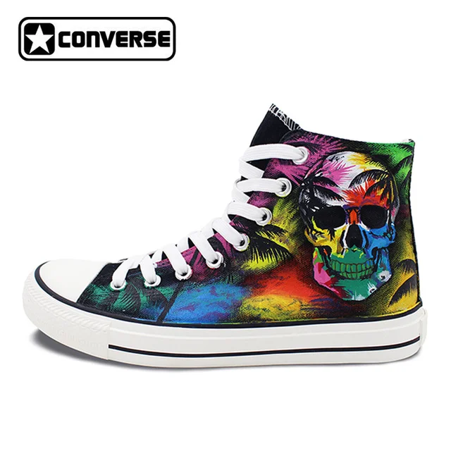 Womens Skateboarding Shoes Canvas Colorful Painting Skulls Sport Sneaker Womens Skateboarding Shoes Canvas Colorful Painting Skulls Sport Sneaker