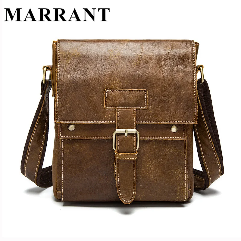 MARRANT Genuine Leather Men Bags Hot Sale Male Small Messenger Bag Man Fashion Crossbody Shoulder Bag Men's Travel New Bags 9040