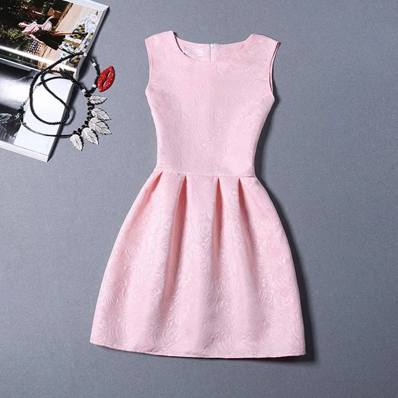 

B1195 new 2019 women sexy small sweet wind show thin han edition sleeveless reap temperament female summer dress