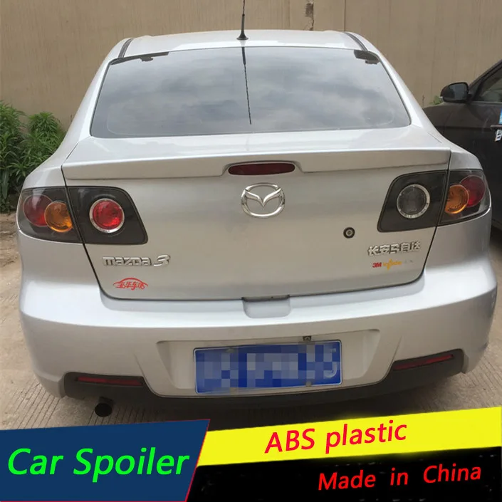 

For Mazda 3 2003-2013 Spoiler High Quality ABS Material Car Rear Wing Primer Color Black Trunk Spoiler Sport 2006 07 08 09 10 11