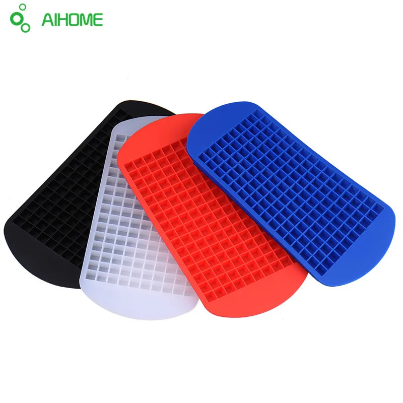

160 Grids DIY Creative Small Ice Cube Mold Square Shape Silicone Ice Tray Fruit Ice Cube Maker Bar Kitchen Accessories 2018 New