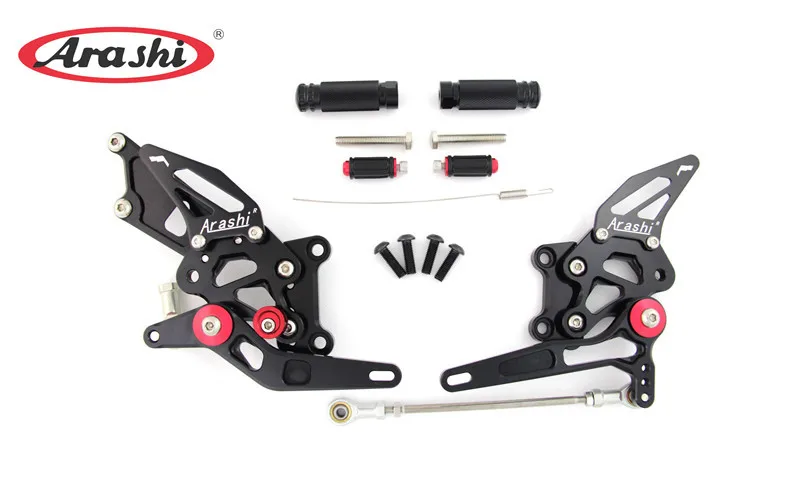 Arashi CNC Регулируемая Rider задняя Подножка для KAWASAKI NINJA 250R 2008-2012 подножки задние наборы отдых 250 R 2009 2010 2011 08 - Цвет: Black