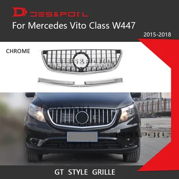 

Vito V Class GT Grill Grille Vertical Style For Mercedes Benz W447 MPV Auto Front Mesh 2015-2018 V250 V260 Car styling