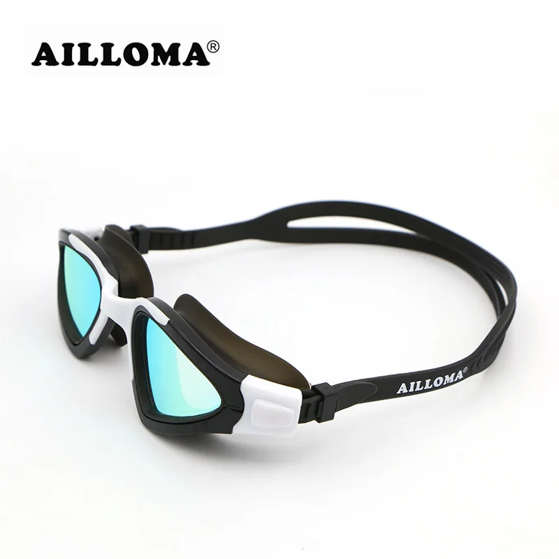 AILLOMA UV400 очки для плавания с широким видением очки устойчивые к царапинам PC объектив регулируемое оборудование для плавания очки маска
