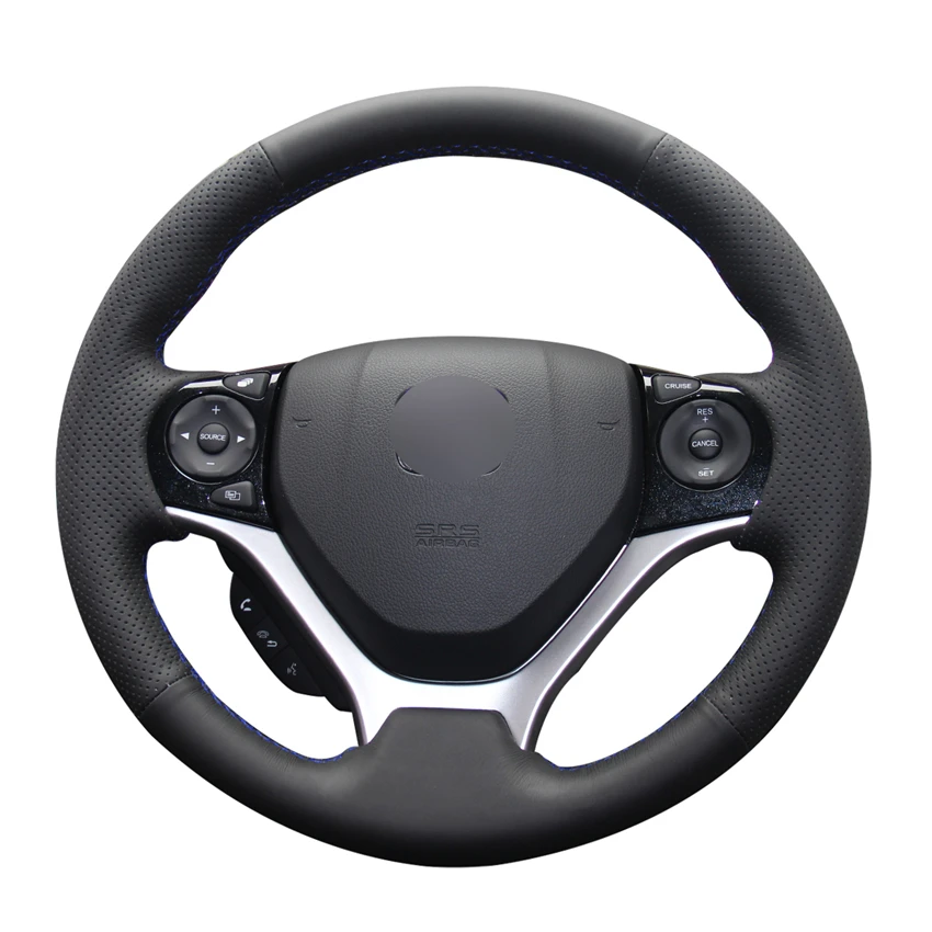 Черный PU искусственная кожа Чехол рулевого колеса автомобиля для Honda Civic 9 2012-2015 |