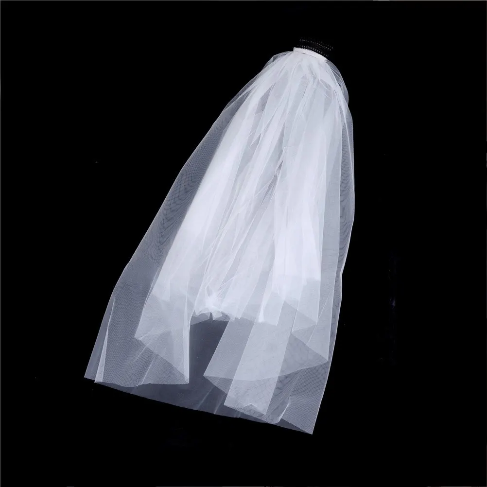 White Short Simple Wedding Veil White Ivory Wedding Veil Wedding Accessories
