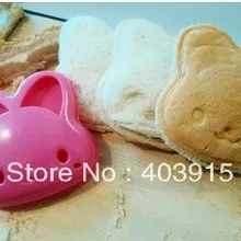 100 компл./лот пластика ломтики хлеба резак сэндвич резак Пикник плесени чайник в Кролик Дизайн