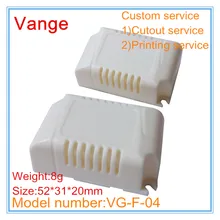 50 шт./лот светодиодная балластный модуль коробка проект 52*31*20 мм IP54 огнеупорный ПК пластиковая распаечная коробка из закачиваемая форма
