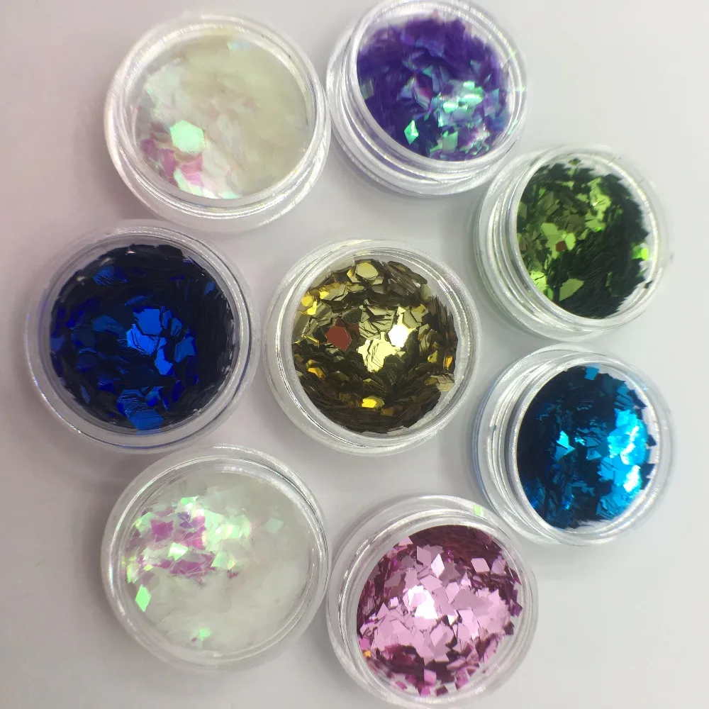 

Nail art shiny box mixed color 14 design, quadrilateral 2, hot fashion, nail, sequins, nail decorations.