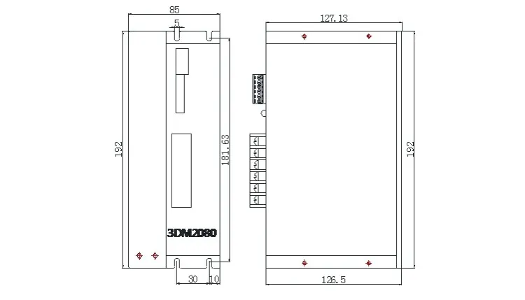 3DM783 3 фазы Драйвер шагового двигателя для 57 мм 86 мм Мотор 24-70VDC 5.9A