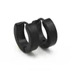 Fashion Black Gold Silver Color Small Stainless Steel Simple Hoop Earrings for Women Men Punk Jewelry Gifts ► Photo 2/6