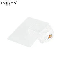 2 шт./компл. штамп-инструмент для дизайна ногтей Прозрачная силиконовая печать пластиковая ручка скребок передача квадратных штампы маникюрные