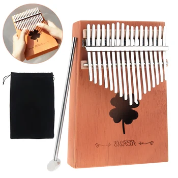 

17 Key Kalimba Single Board Mahogany Lucky Grass Sound Hole High Quality Thumb Piano Mbira Mini Keyboard Instruments