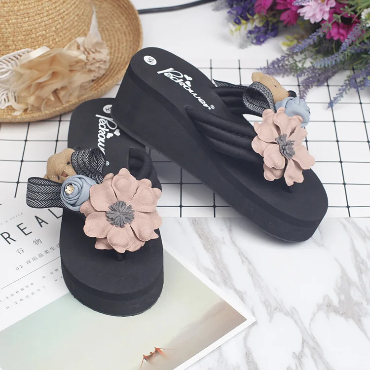 Female Summer Fashion Korean Most Comfortable Womens Slippers Flip Flops Shoes Discount Online 6cm48
