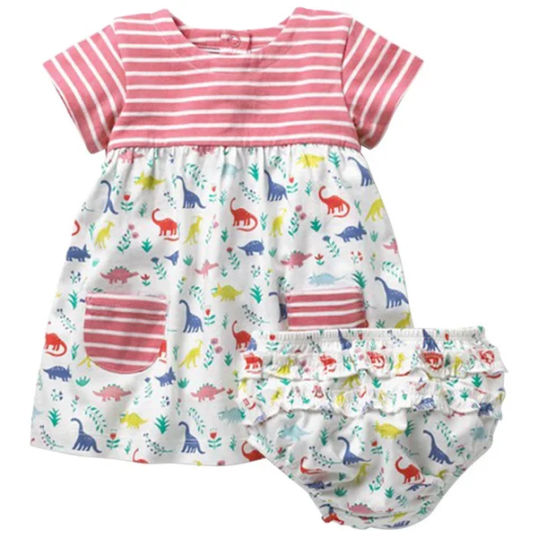 Милая Одежда для новорожденных девочек; комбинезон с оборками с коротким рукавом; хлопковый летний комплект одежды - Цвет: 1