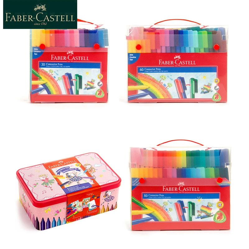 Faber Castell 1550 Акварельная Ручка 30/60/80 Цвета набор профессиональных плетение строительные блоки Акварельная ручка Набор для рисования