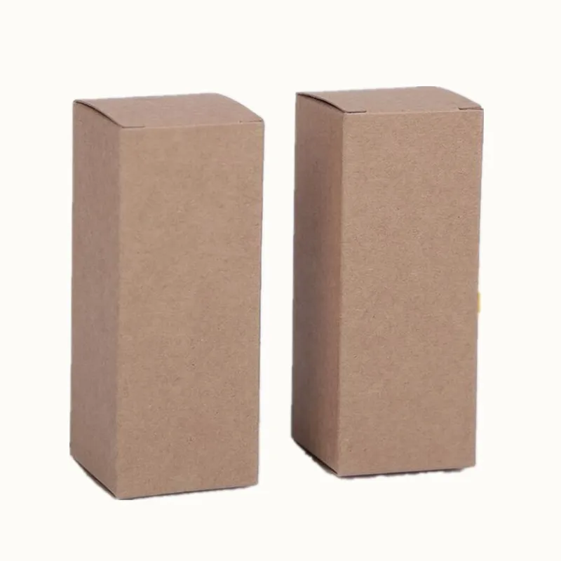 

50pcs 6 sizes Black white Kraft Paper cardboard box Lipstick Cosmetic Perfume Bottle Kraft Paper Box Essential Oil Packaging Box