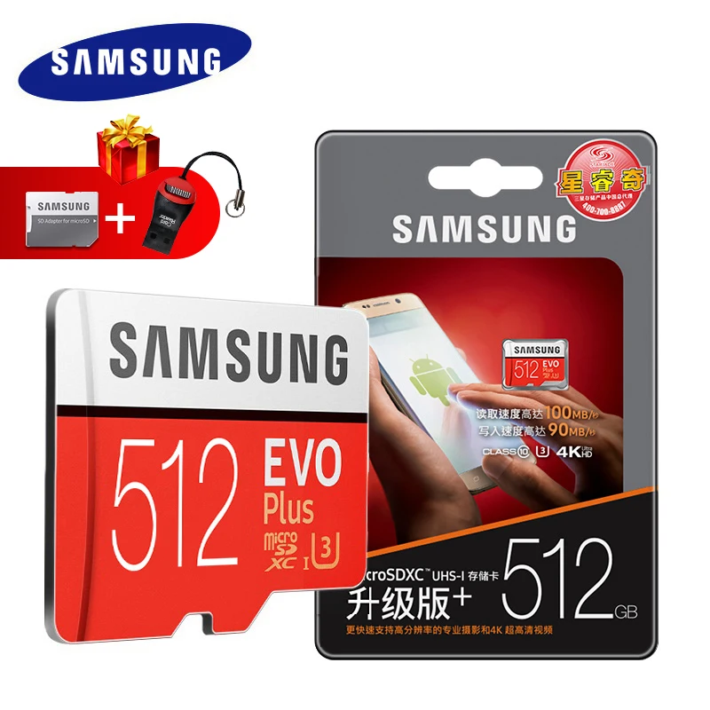 

SAMSUNG 100% Original TF Micro SD Card memory Card MicroSD EVO Plus Class 10 U3 32GB 64GB 128GB 256GB Smartphone Tablet Camera