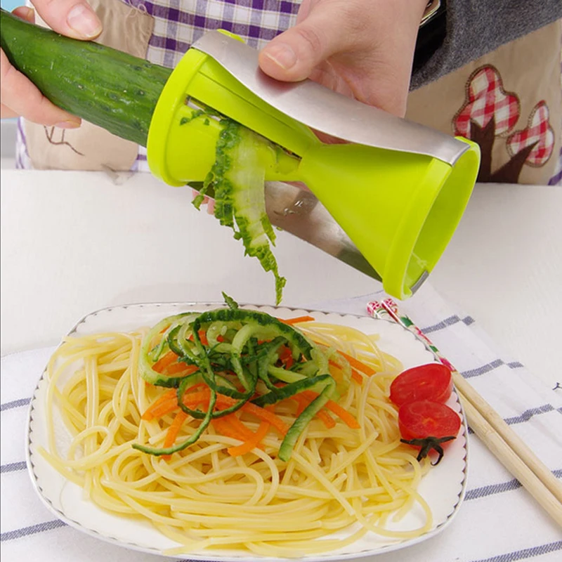 

Vegetable Spiral Slicer Cutter 2-in -1 Noodle Pasta Maker for Healthy Spaghetti Zoodles Kitchen tools gadget
