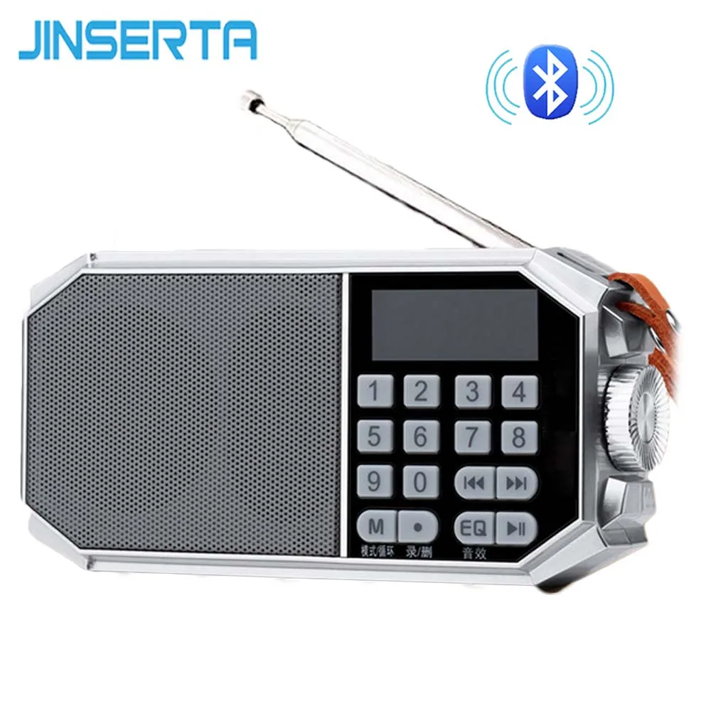 JINSERTA открытый беспроводной Bluetooth динамик 4,2 бас портативный динамик s с fm-радио светодиодный дисплей Поддержка TF карты/U диск Play