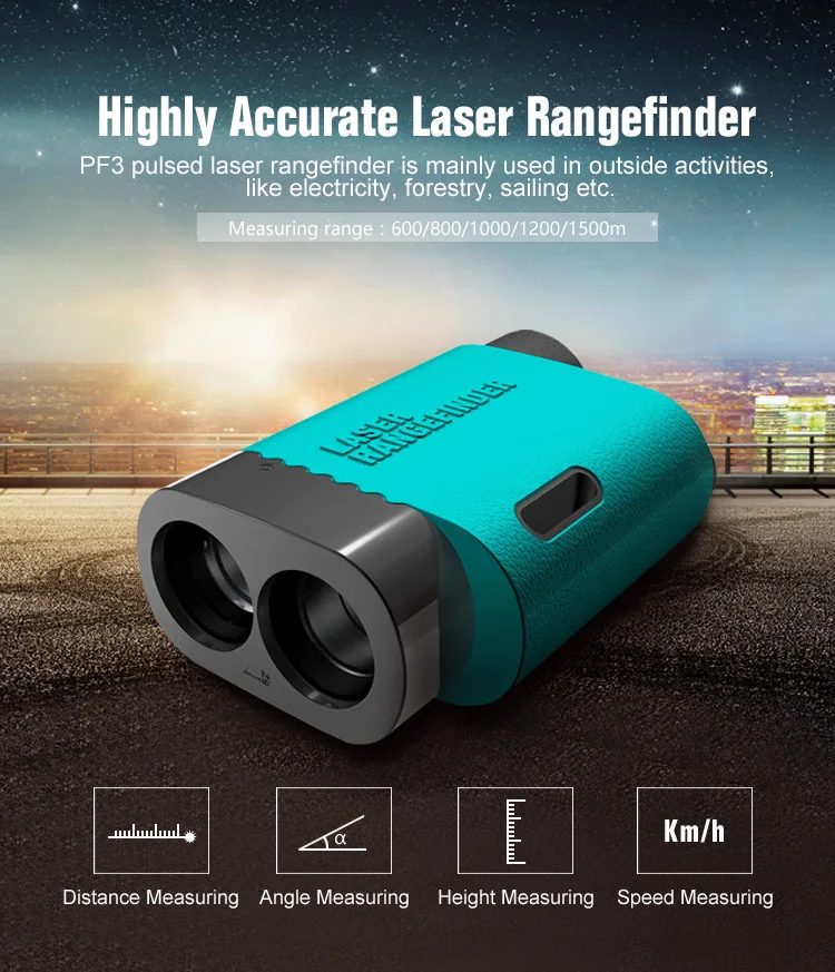 Laser Rangefinder Golf Range Finder Optical Instruments Mileseey PF03 600M Measurement Accuracy 1m