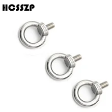 3 Pcs M6/M8/M10/M12/M16/M20 Lifting Eye Bolt DIN580 Stainless Steel 304 Round Shoulder Ring Loop Screw Fasteners UNC Thread bolt m10 eye bolt free shipping m3 m4 m5 m6 m8 m10 m12 m14 m16 304 stainless steel lifting eye bolts round ring hook bolts