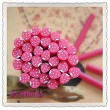 A-25 100 шт 5 мм Клубника фруктовая форма трость необычный дизайн ногтей Полимерная глина трость