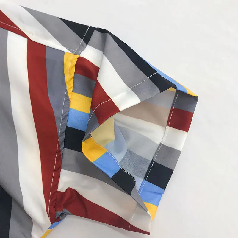 Vertical Striped Beach Shirts 4