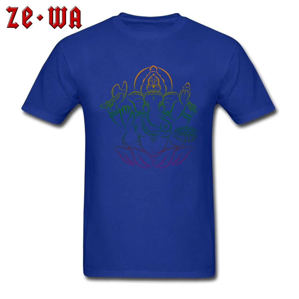 ganesha ganesh chaturthi hinduism om201897Y Men Funny Tops Tees Crew Neck Summer Pure Cotton Top T-shirts Casual Tops Tees ganesha ganesh chaturthi hinduism om201897Y blue