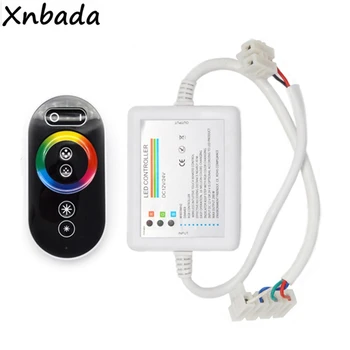 

Led RGB Strip RF Controller RGB Led Dimmer With 6Keys Touch Remote For 2835 5050 RGB Led Strip Light DC12-24V